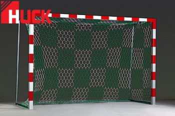 Hexagonal mesh chequered handball nets