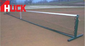 Freestanding steel tennis posts
